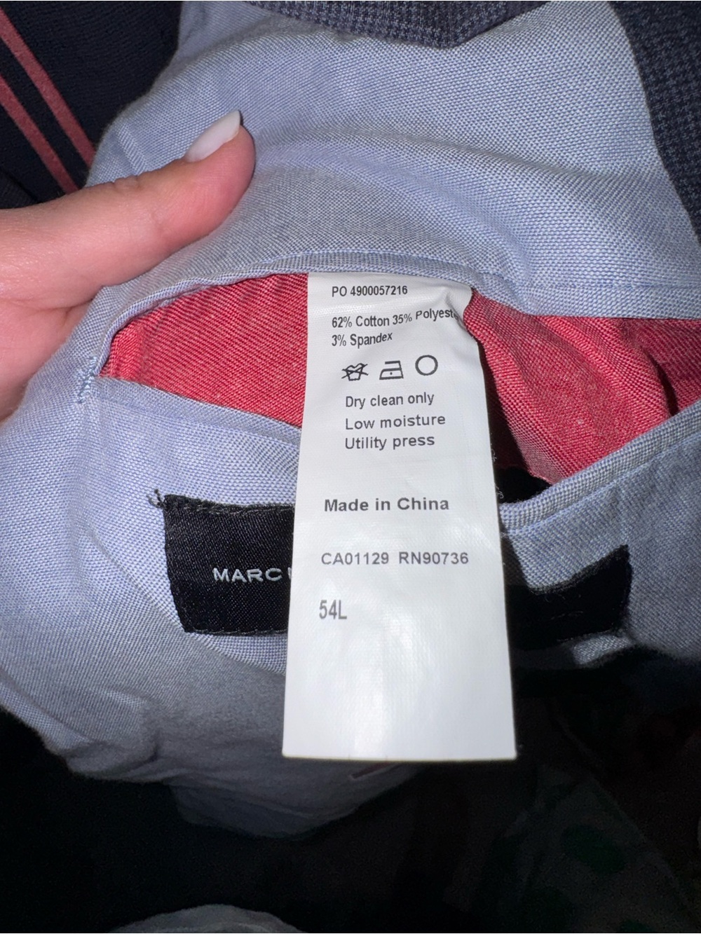 Andrew Marc Textured Navy Sport Coat - Picture 4 of 4